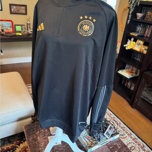 Adidas Germany German futbol deutscher fuss ball-bund soccer pull over hoodie
